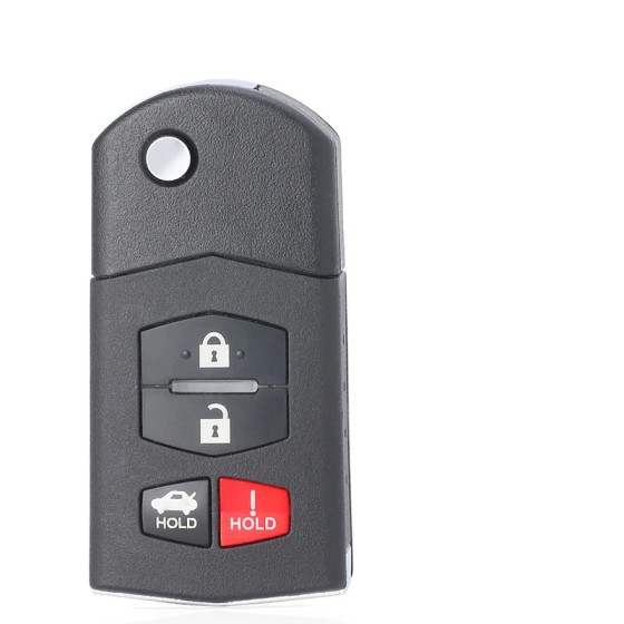 2009-2010 Mazda 6 / 4-Button Flip Key / PN: 4238A-41525 / 5WK43451E (AFTERMARKET)